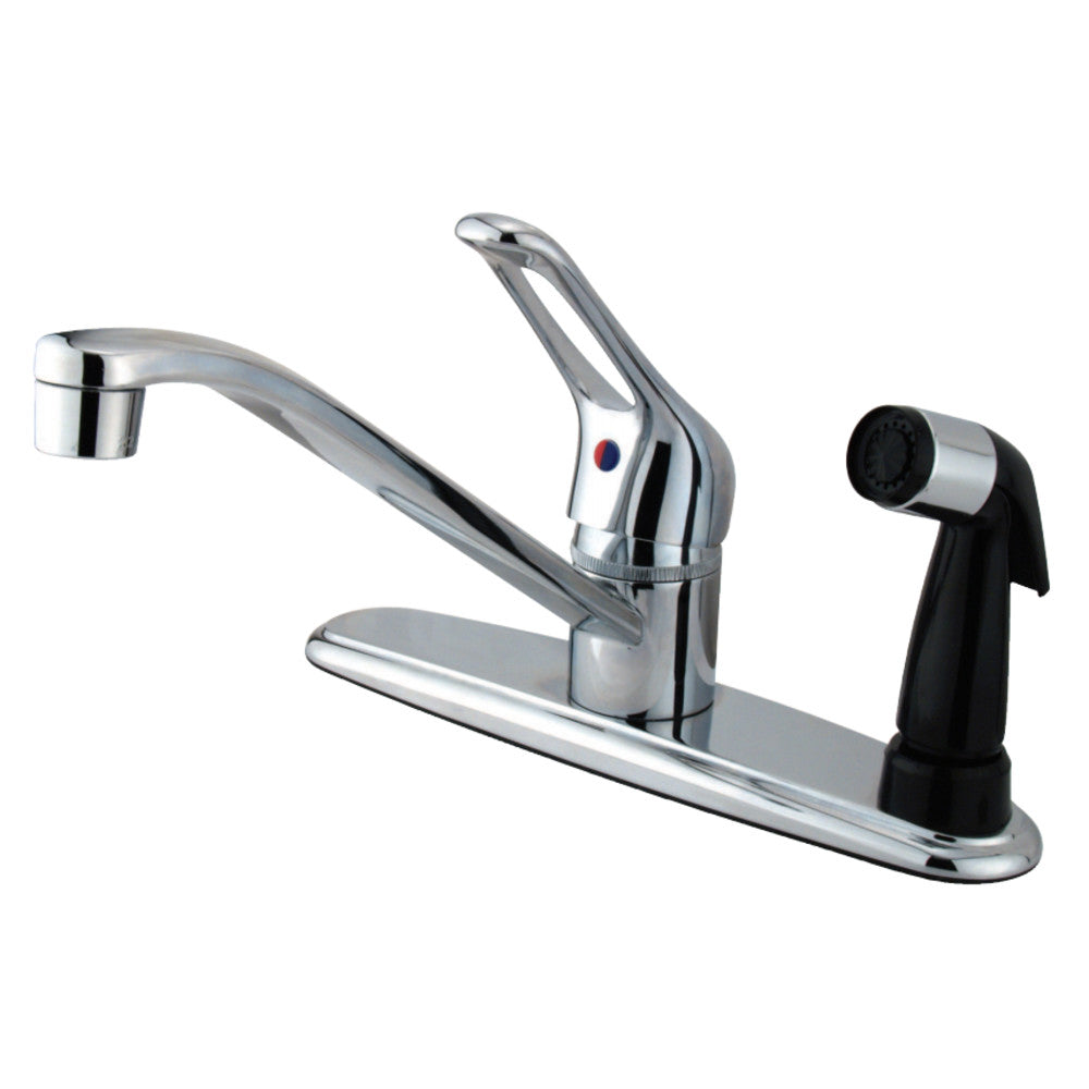 Kingston Brass KB563 Wyndham Single-Handle Centerset Kitchen Faucet, Polished Chrome - BNGBath