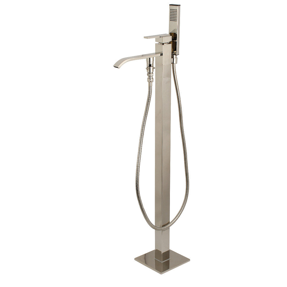 Kingston Brass KS4136QLL Executive Freestanding Tub Faucet with Hand Shower, Polished Nickel - BNGBath