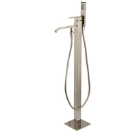 Thumbnail for Kingston Brass KS4136QLL Executive Freestanding Tub Faucet with Hand Shower, Polished Nickel - BNGBath