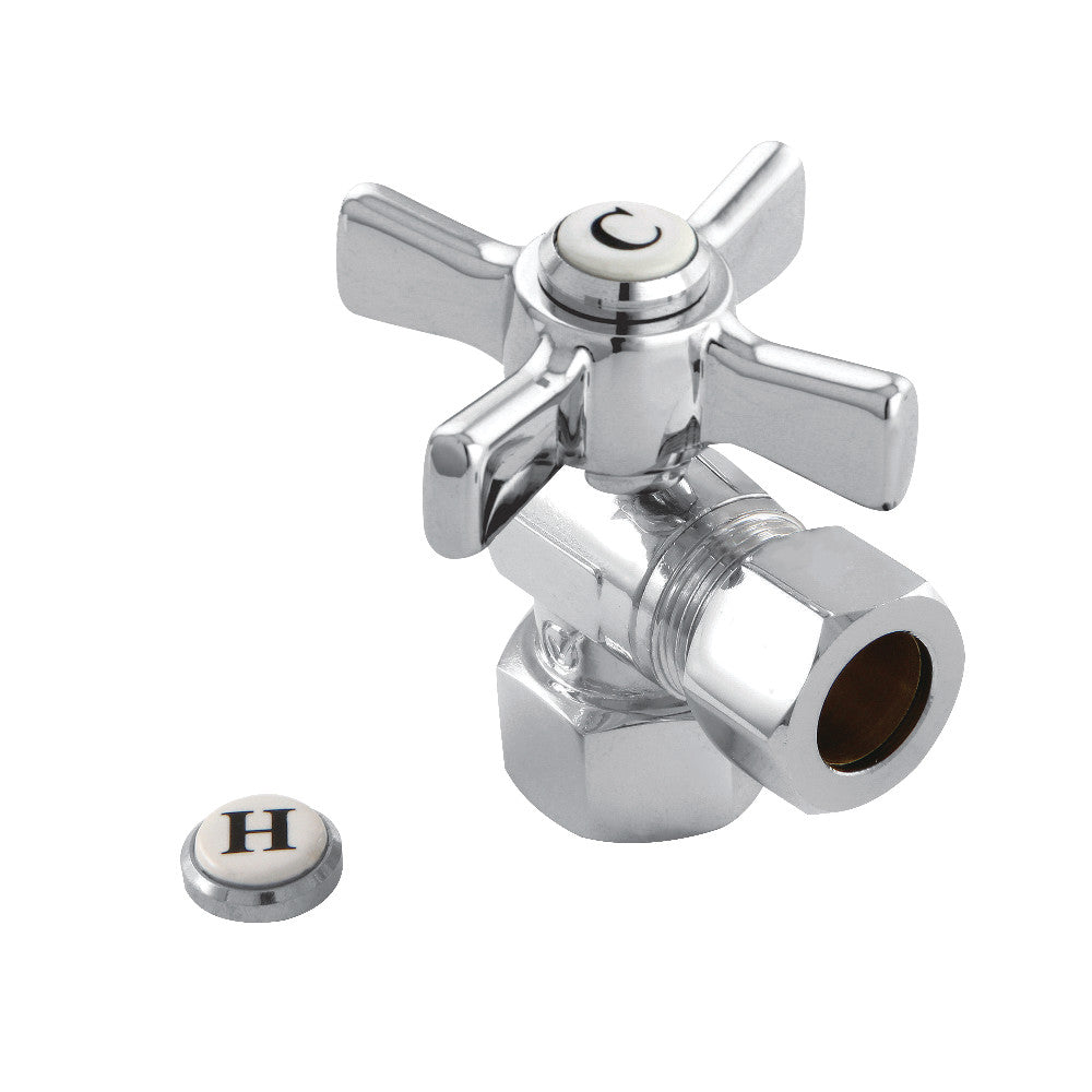 Kingston Brass CC44401ZX 1/2" FIP X 1/2" OD Comp Angle Stop Valve, Polished Chrome - BNGBath