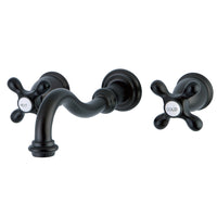 Thumbnail for Kingston Brass KS3125AX Vintage 2-Handle Wall Mount Bathroom Faucet, Oil Rubbed Bronze - BNGBath