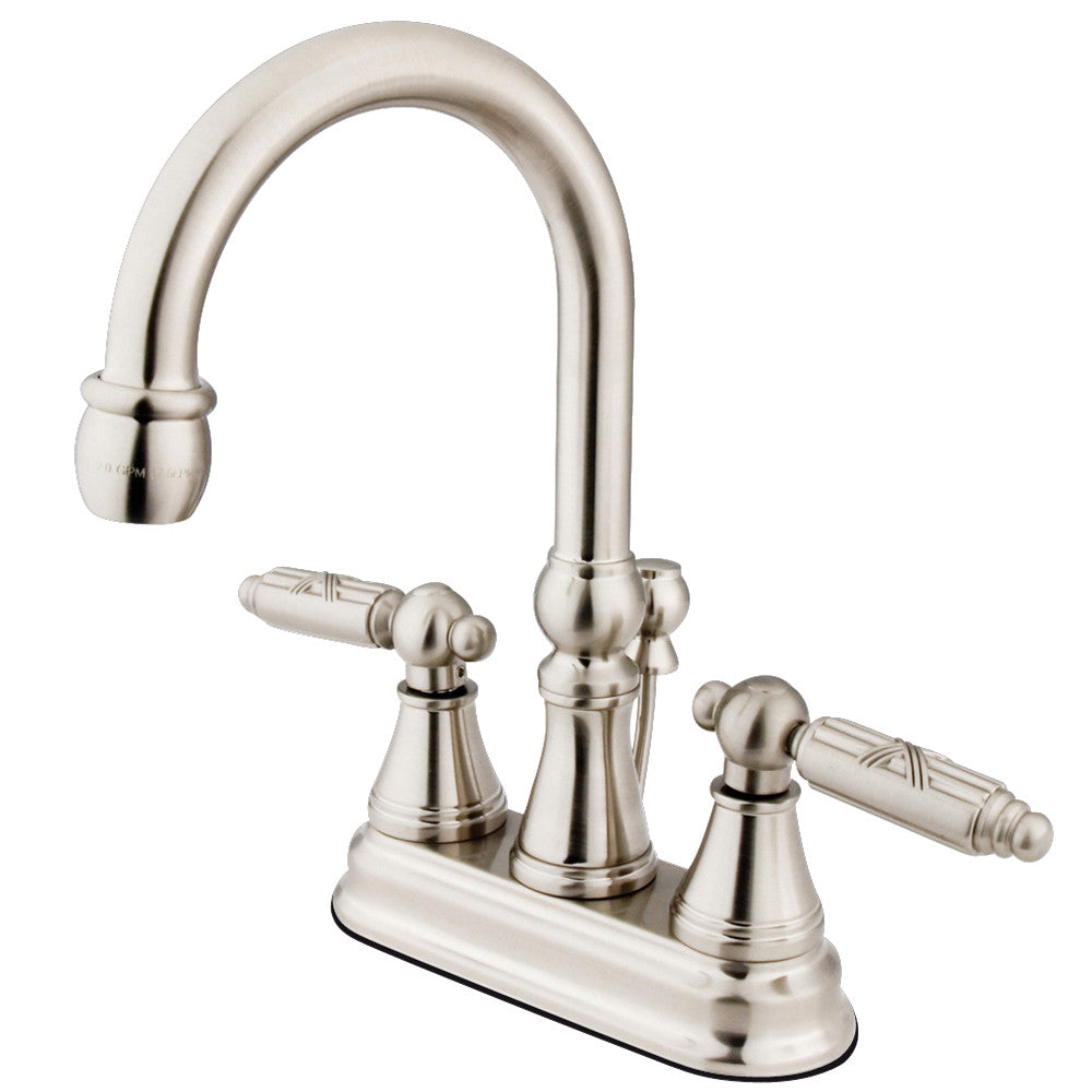 Kingston Brass KS2618GL 4 in. Centerset Bathroom Faucet, Brushed Nickel - BNGBath