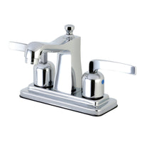 Thumbnail for Kingston Brass FB4641EFL 4 in. Centerset Bathroom Faucet, Polished Chrome - BNGBath