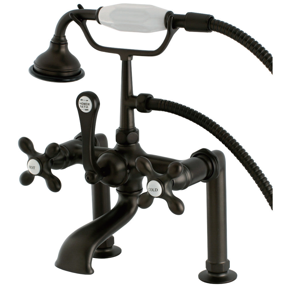 Kingston Brass AE109T5 Auqa Vintage Deck Mount Clawfoot Tub Faucet, Oil Rubbed Bronze - BNGBath