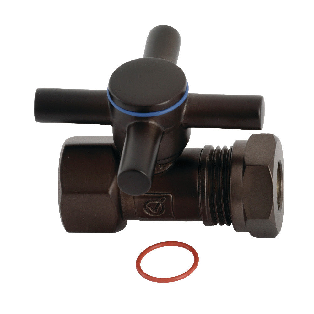 Kingston Brass CC44155DX Concord 1/2" IPS x 1/2" or 7/16" Slip Joint Straight Valve, Oil Rubbed Bronze - BNGBath