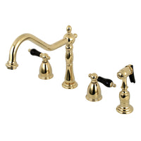 Thumbnail for Kingston Brass KB1792PKLBS Widespread Kitchen Faucet, Polished Brass - BNGBath