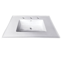 Thumbnail for Continental 25 x 22 Ceramic Vanity Sink Top w/3 Hole Integrated Basin - BNGBath