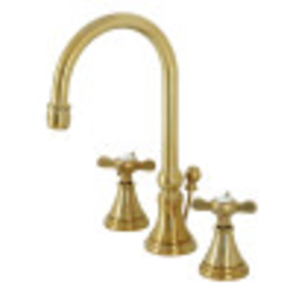 Kingston Brass KS2987BEX Essex Widespread Bathroom Faucet with Brass Pop-Up, Brushed Brass - BNGBath