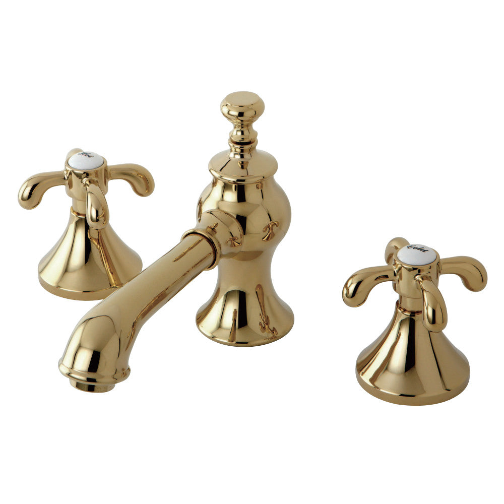Kingston Brass KC7062TX 8 in. Widespread Bathroom Faucet, Polished Brass - BNGBath
