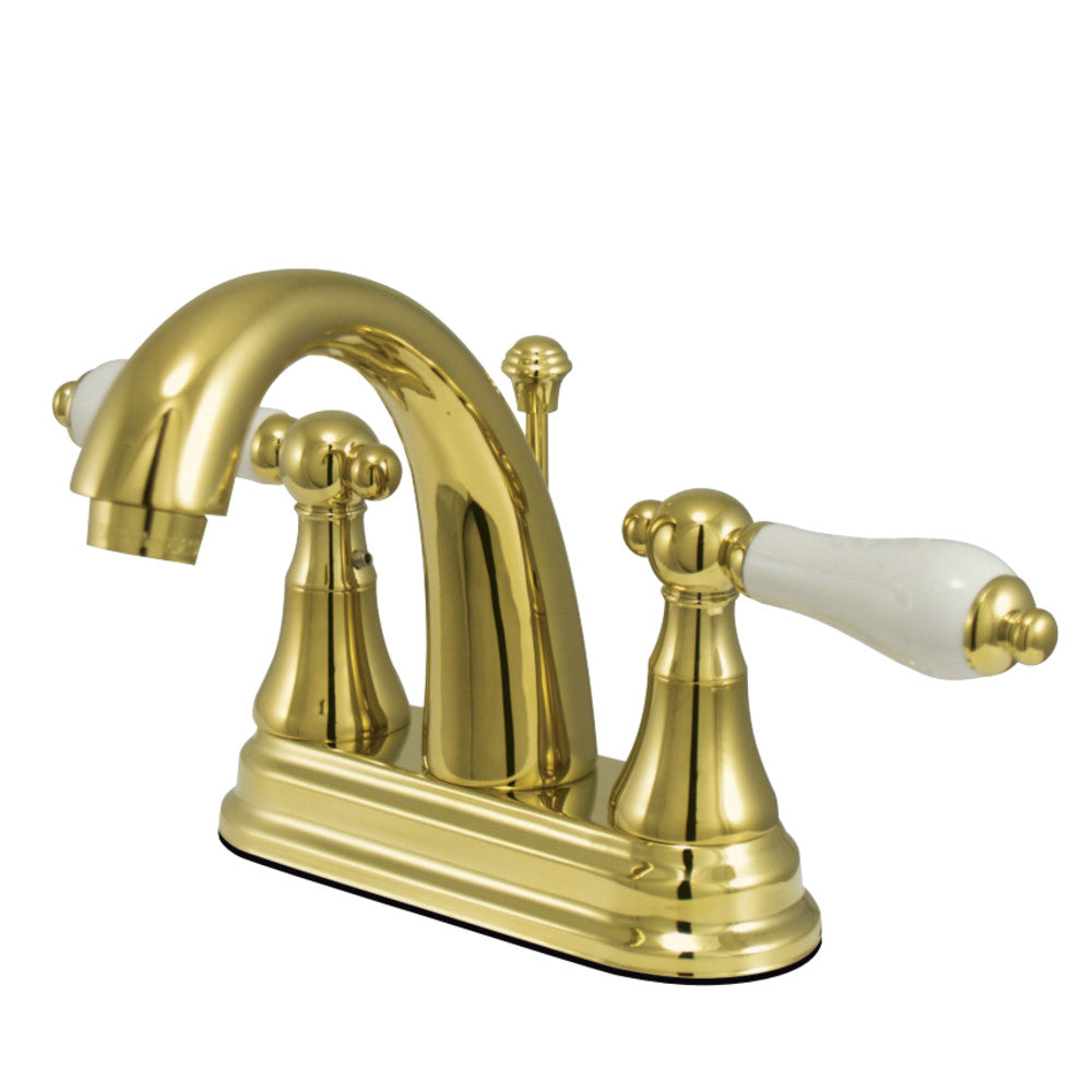 Kingston Brass KS7612PL 4 in. Centerset Bathroom Faucet, Polished Brass - BNGBath