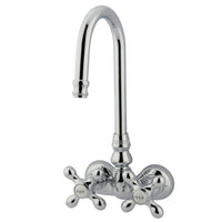 Thumbnail for Kingston Brass CC78T1 Vintage 3-3/8-Inch Wall Mount Tub Faucet, Polished Chrome - BNGBath