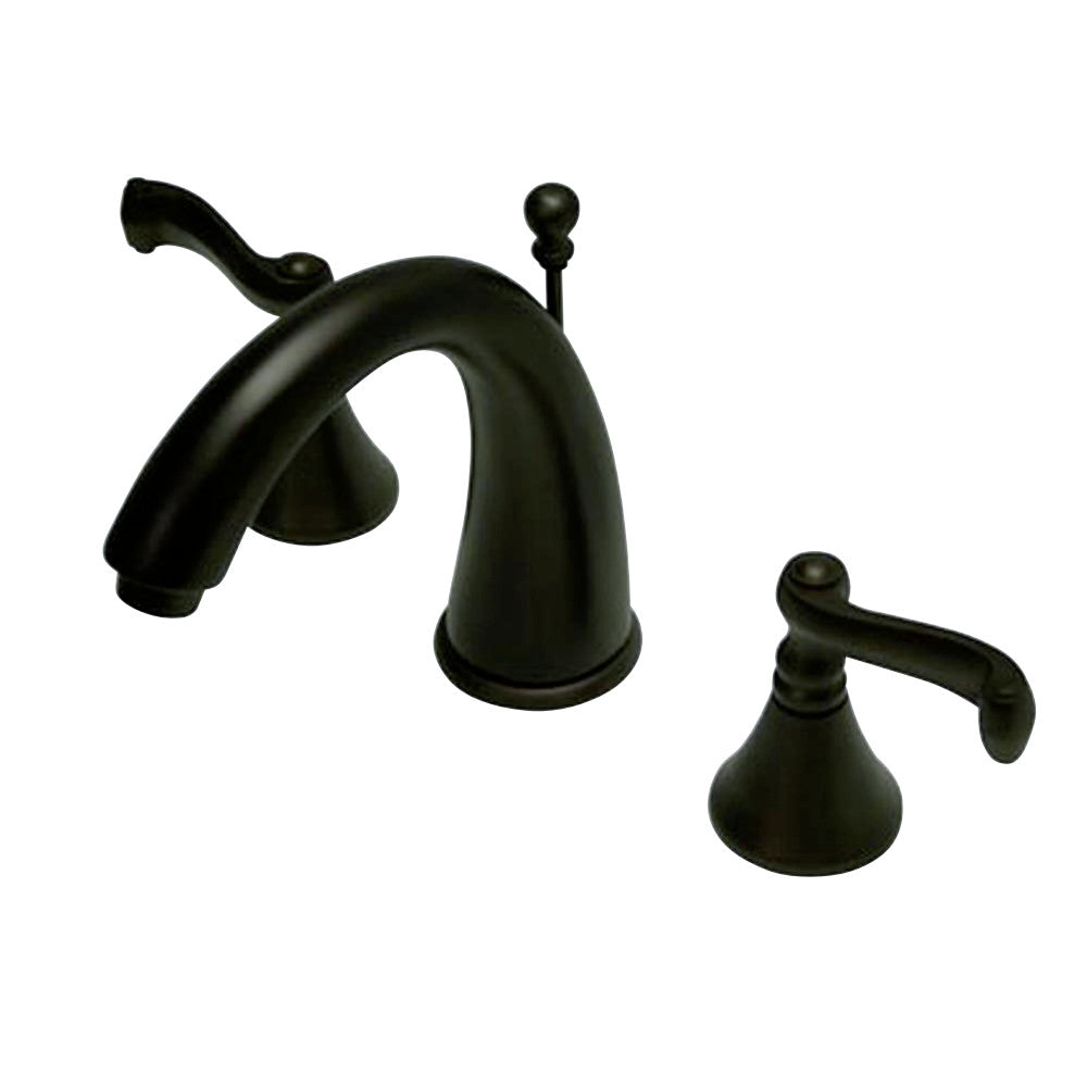 Kingston Brass KS5975FL 8 in. Widespread Bathroom Faucet, Oil Rubbed Bronze - BNGBath