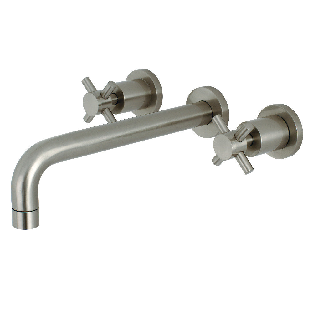 Kingston Brass KS8028DX Concord Two-Handle Wall Mount Tub Faucet, Brushed Nickel - BNGBath