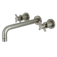 Thumbnail for Kingston Brass KS8028DX Concord Two-Handle Wall Mount Tub Faucet, Brushed Nickel - BNGBath