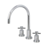 Thumbnail for Kingston Brass KS8721DXLS Widespread Kitchen Faucet, Polished Chrome - BNGBath