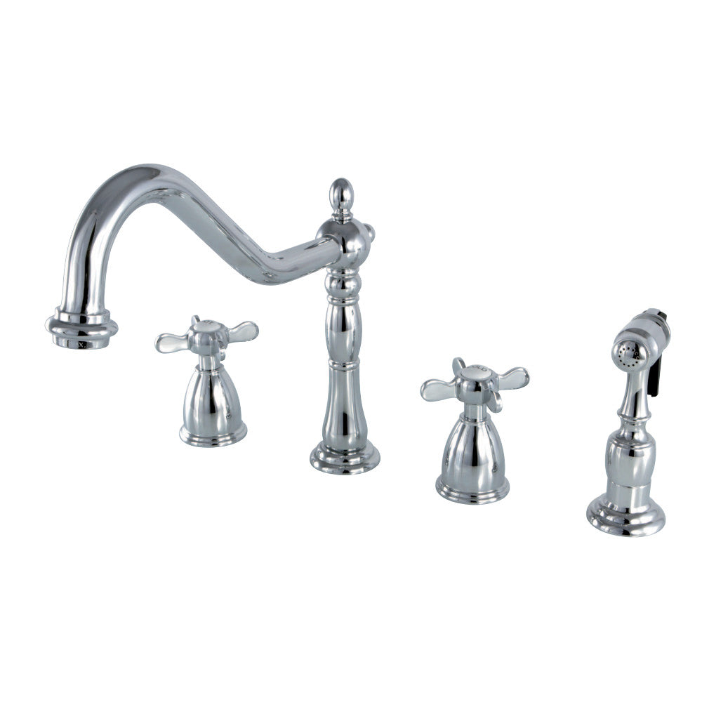 Kingston Brass KB1791BEXBS Widespread Kitchen Faucet, Polished Chrome - BNGBath
