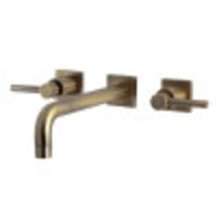 Thumbnail for Kingston Brass KS6023DL Concord Wall Mount Tub Faucet, Antique Brass - BNGBath