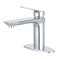 Thumbnail for Fauceture LS4201CXL Frankfurt Single-Handle Bathroom Faucet with Deck Plate and Drain, Polished Chrome - BNGBath