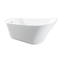 Thumbnail for Aqua Eden VTRS683027 68-Inch Acrylic Single Slipper Freestanding Tub with Drain, White - BNGBath