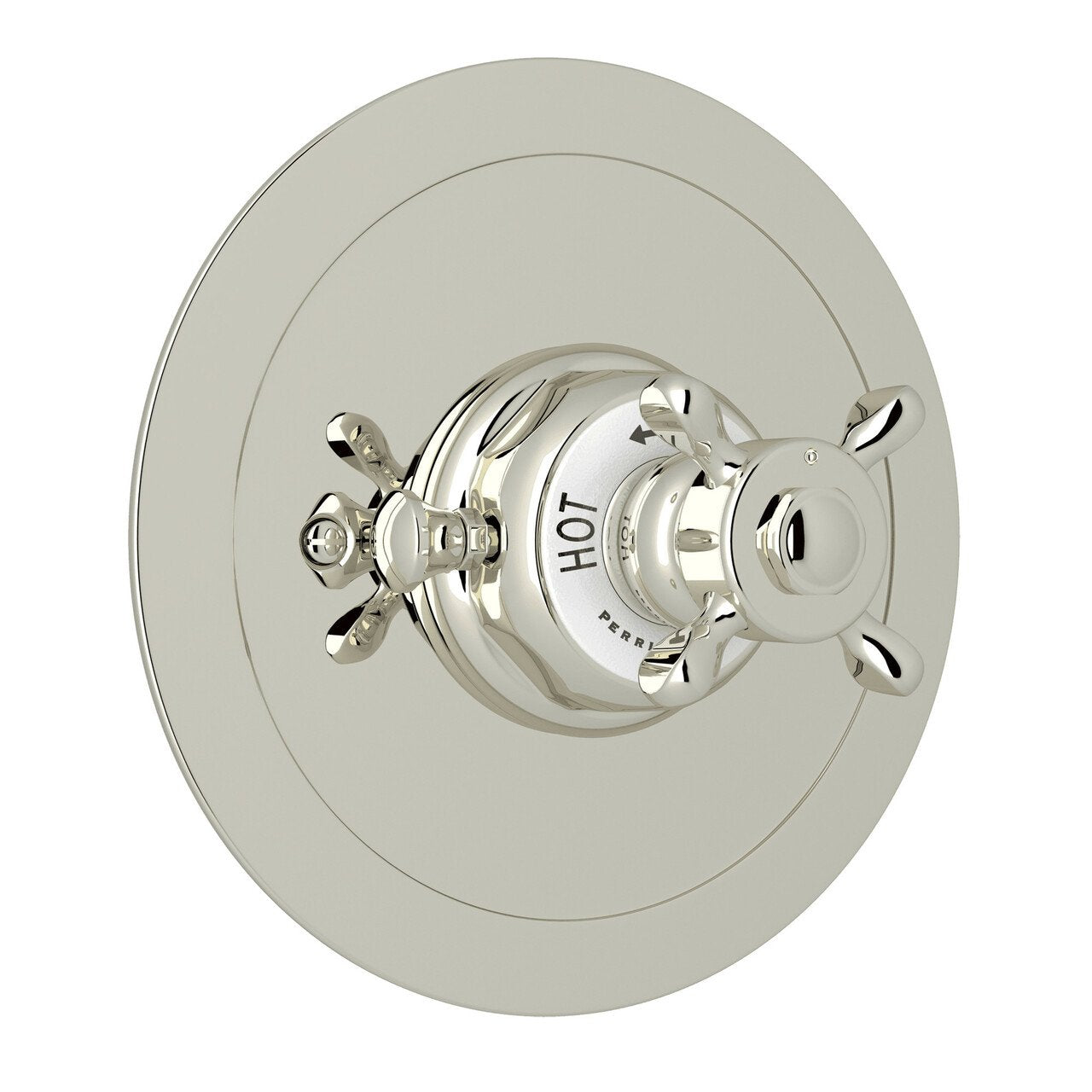 Perrin & Rowe Edwardian Era Round Thermostatic Trim Plate without Volume Control - BNGBath