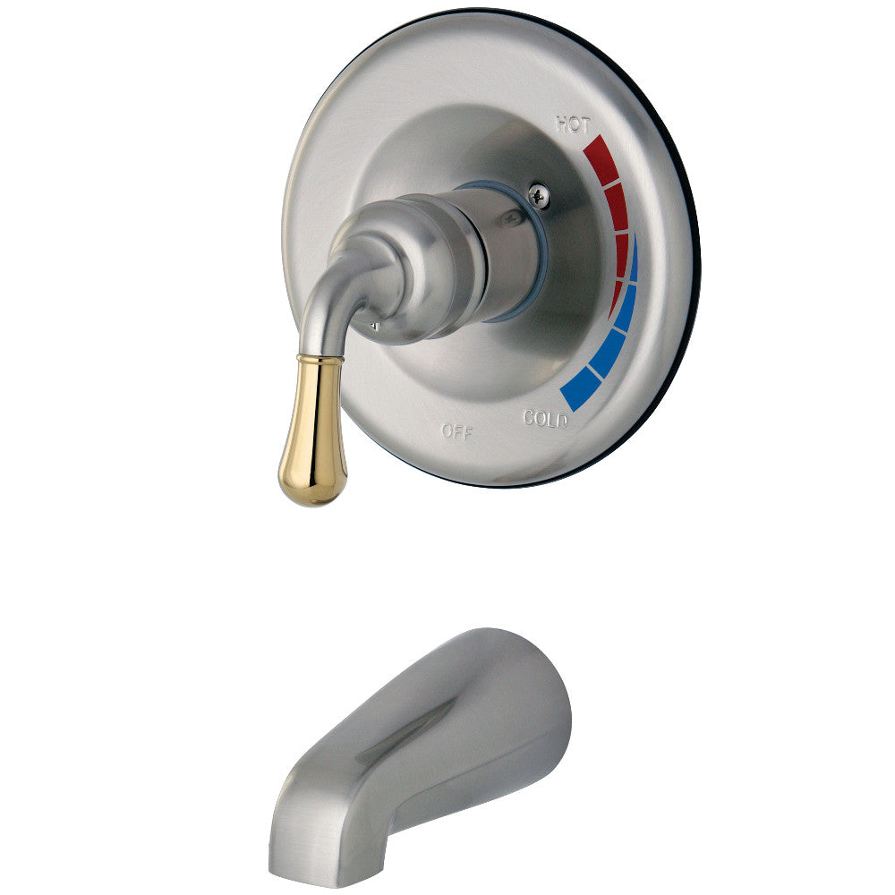 Kingston Brass KB639TO Tub Only for KB639, Brushed Nickel/Polished Brass - BNGBath