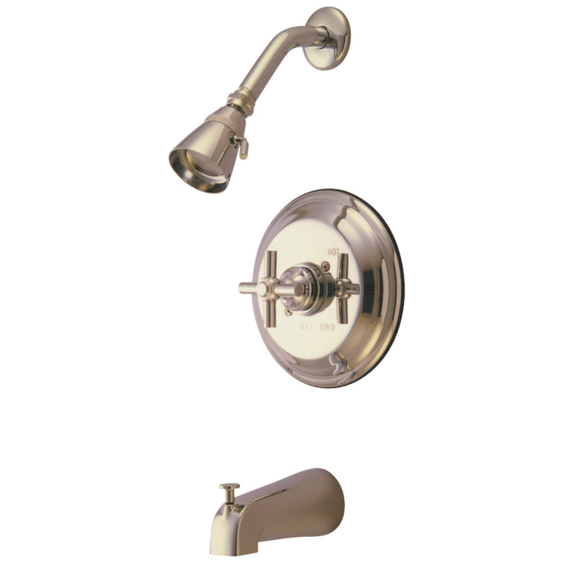 Kingston Brass KB2638EX Tub and Shower Faucet, Brushed Nickel - BNGBath