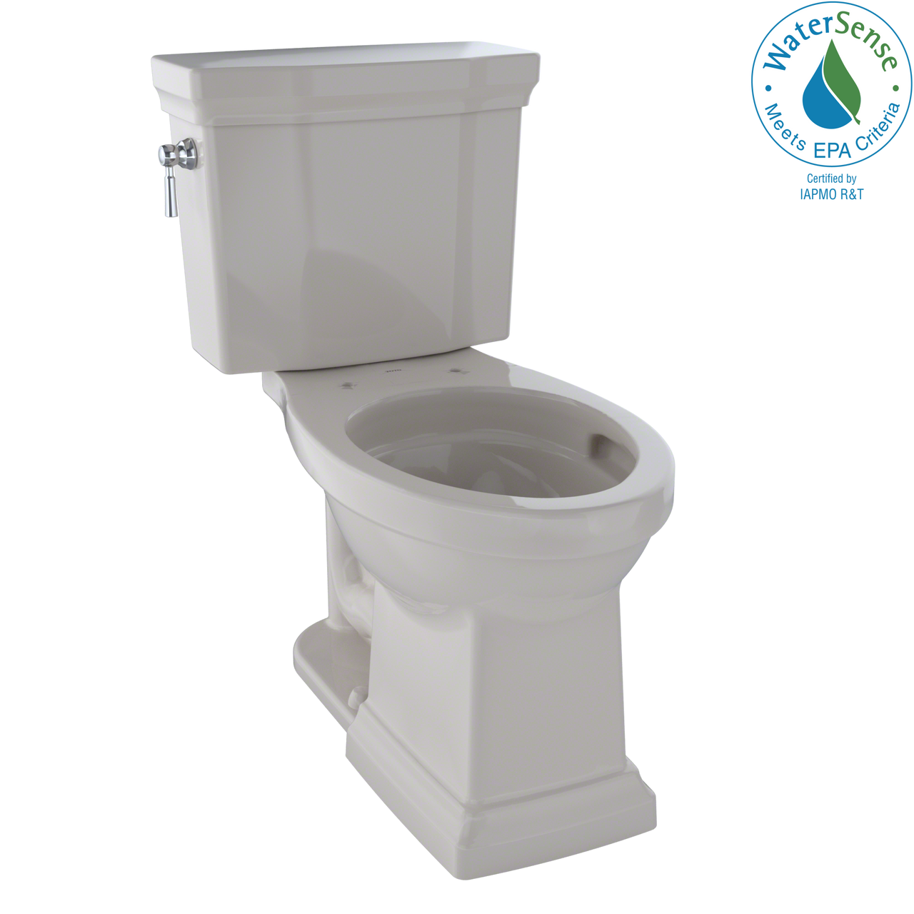 TOTO Promenade II Two-Piece Elongated 1.28 GPF Universal Height Toilet with CeFiONtect,  - CST404CEFG#12 - BNGBath