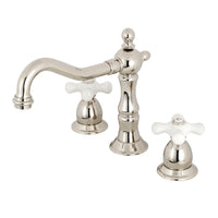 Thumbnail for Kingston Brass KS1976PX 8 in. Widespread Bathroom Faucet, Polished Nickel - BNGBath