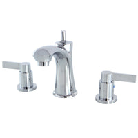Thumbnail for Kingston Brass KB7961NDL 8 in. Widespread Bathroom Faucet, Polished Chrome - BNGBath