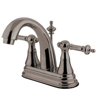 Thumbnail for Kingston Brass KS7618TL 4 in. Centerset Bathroom Faucet, Brushed Nickel - BNGBath