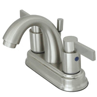 Thumbnail for Kingston Brass KB8618NDL 4 in. Centerset Bathroom Faucet, Brushed Nickel - BNGBath