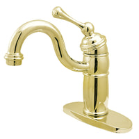 Thumbnail for Kingston Brass KB1482BL Vintage Single-Handle Monoblock Bar Faucet, Polished Brass - BNGBath