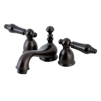 Thumbnail for Kingston Brass KS3955PKL Duchess Mini-Widespread Bathroom Faucet, Oil Rubbed Bronze - BNGBath