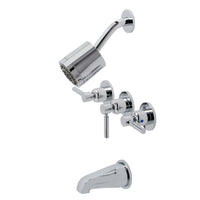 Thumbnail for Kingston Brass KBX8131DL Concord Three-Handle Tub and Shower Faucet, Polished Chrome - BNGBath