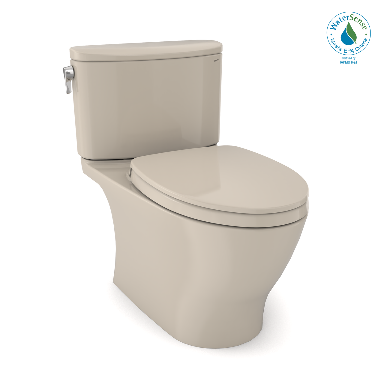 TOTO Nexus 1G Two-Piece Elongated 1.0 GPF Universal Height Toilet with CEFIONTECT and SS124 SoftClose Seat,  WASHLET+ Ready,  - MS442124CUFG#03 - BNGBath