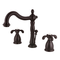 Thumbnail for Kingston Brass KB1975TX French Country Widespread Bathroom Faucet with Plastic Pop-Up, Oil Rubbed Bronze - BNGBath