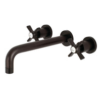 Thumbnail for Kingston Brass KS8025ZX Millennium Two-Handle Wall Mount Tub Faucet, Oil Rubbed Bronze - BNGBath