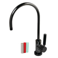 Thumbnail for Kingston Brass NS8190DKL Water Onyx Contemporary Water Filtration Faucet, Black Stainless Steel - BNGBath