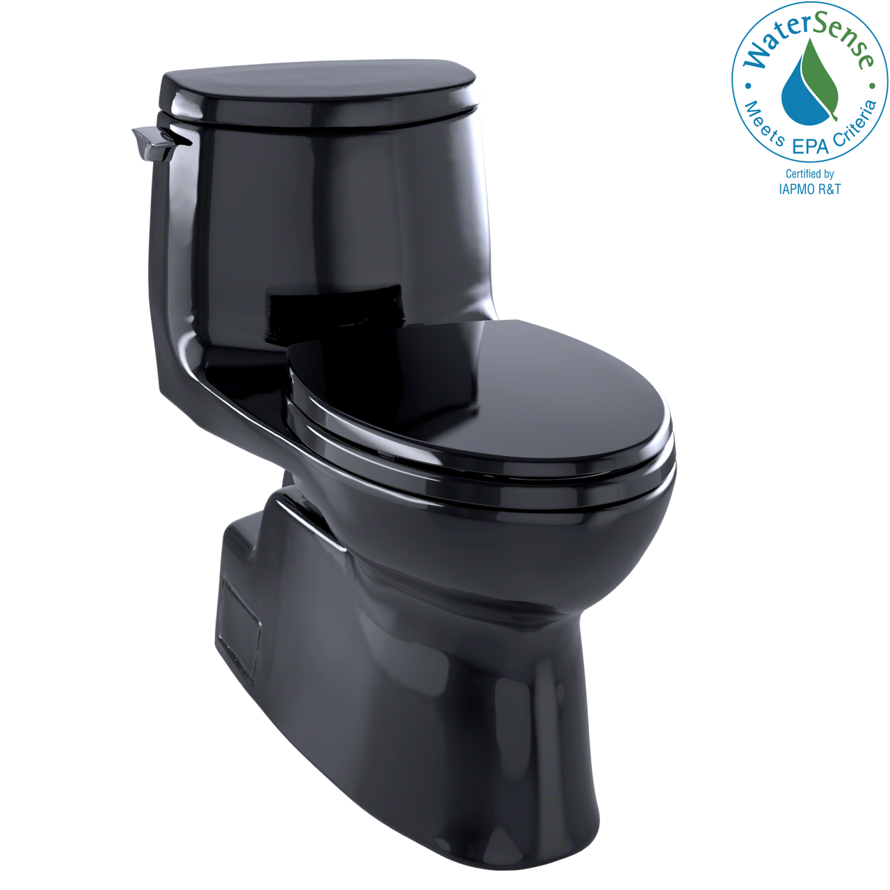 TOTO Carlyle II 1G One-Piece Elongated 1.0 GPF Universal Height Skirted Toilet,  Black - MS614114CUF#51 - BNGBath