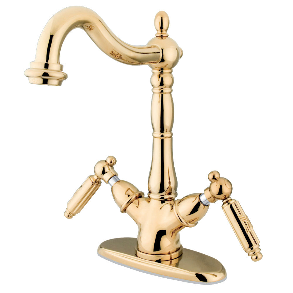 Kingston Brass KS1492GL Vessel Sink Faucet, Polished Brass - BNGBath
