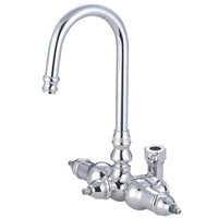Thumbnail for Kingston Brass ABT200-1 Vintage Gooseneck Faucet With Back Outlet & Diverter, Polished Chrome - BNGBath