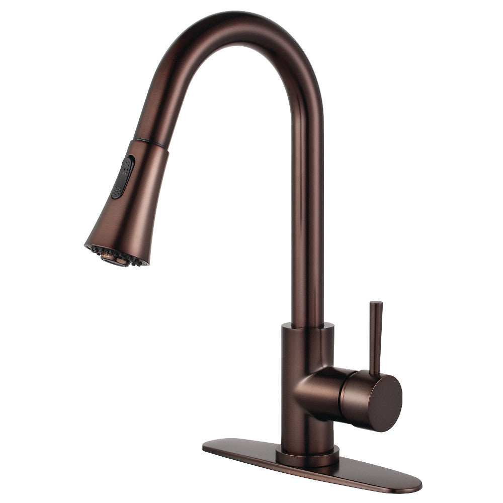 Gourmetier LS8725DL Concord Single-Handle Pull-Down Kitchen Faucet, Oil Rubbed Bronze - BNGBath