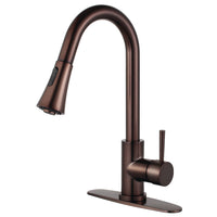 Thumbnail for Gourmetier LS8725DL Concord Single-Handle Pull-Down Kitchen Faucet, Oil Rubbed Bronze - BNGBath