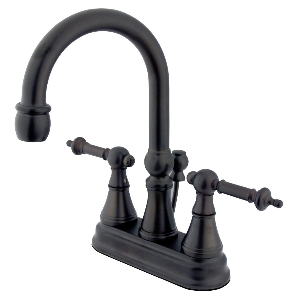 Kingston Brass KS2615TL 4 in. Centerset Bathroom Faucet, Oil Rubbed Bronze - BNGBath