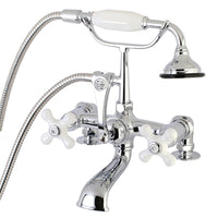 Thumbnail for Aqua Vintage AE212T1 Vintage 7-Inch Tub Faucet with Hand Shower, Polished Chrome - BNGBath