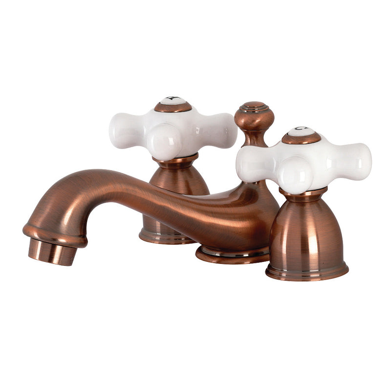 Kingston Brass KS395PXAC Mini-Widespread Bathroom Faucet, Antique Copper - BNGBath