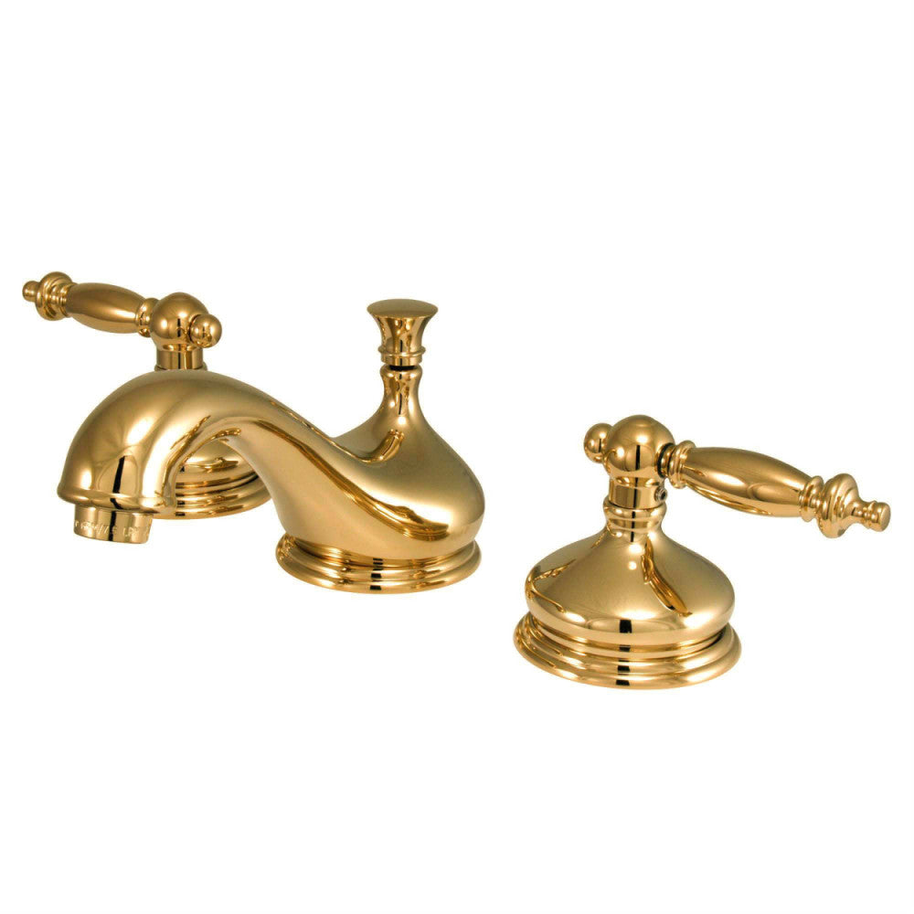 Kingston Brass KS1162TL 8 in. Widespread Bathroom Faucet, Polished Brass - BNGBath
