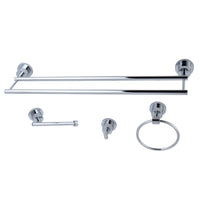 Thumbnail for Kingston Brass BAK8213478C 4-Piece Bathroom Accessories Set, Polished Chrome - BNGBath