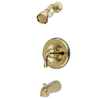 Thumbnail for Kingston Brass GKB1632 Water Saving Magellan Single Handle Tub and Shower Faucet with 1.5GPM Showerhead, Polished Brass - BNGBath