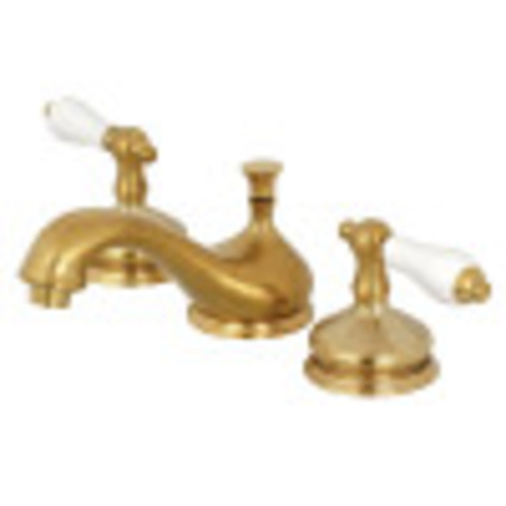 Kingston Brass KS1167PL 8 in. Widespread Bathroom Faucet, Brushed Brass - BNGBath